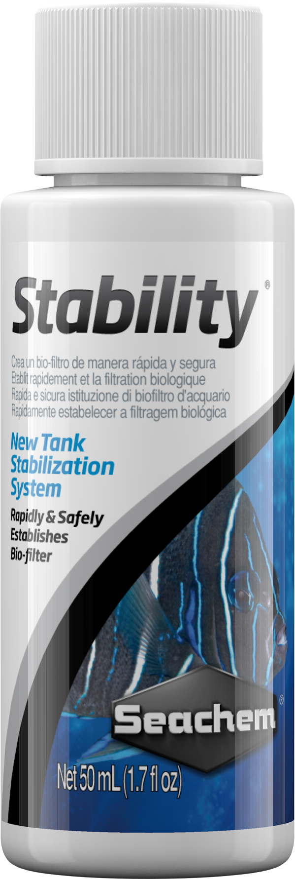 Embalagem Seachem Stability de 50 ml