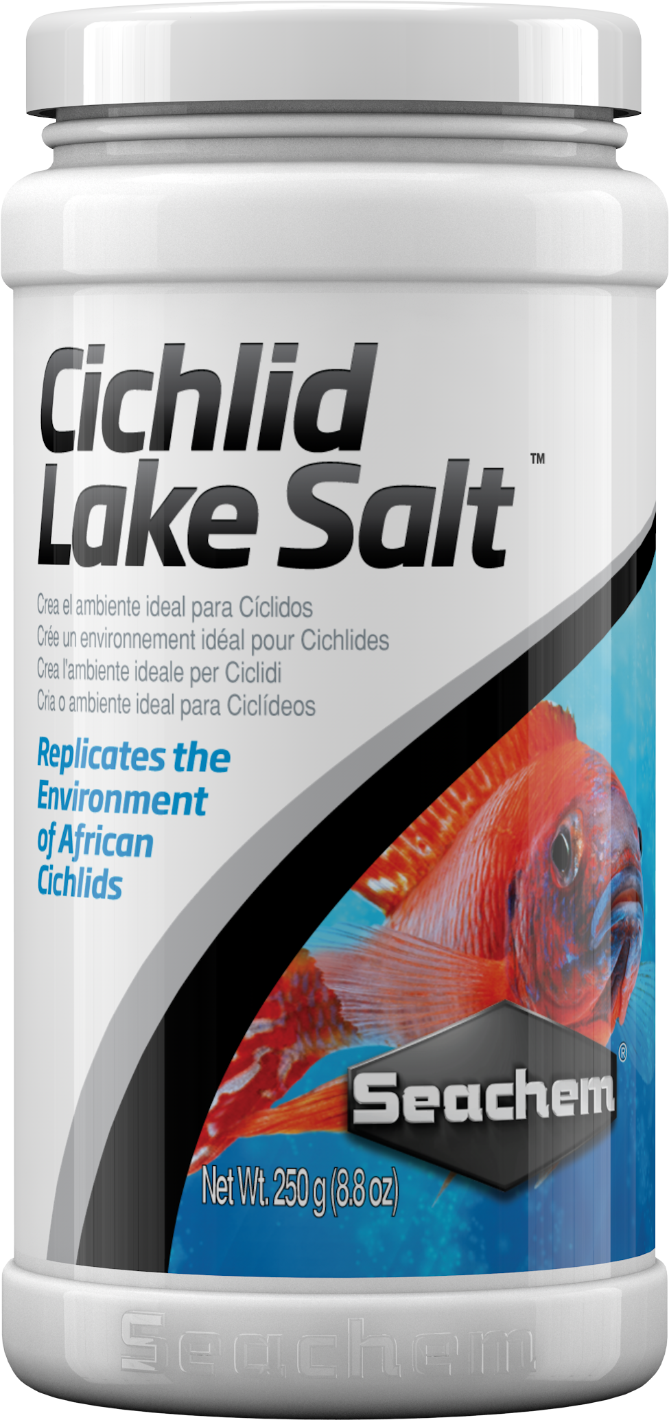 Embalagem Seachem Cichlid Lake Salt 250 g