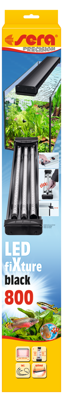 Embalagem sera LED fiXture black 800 preto