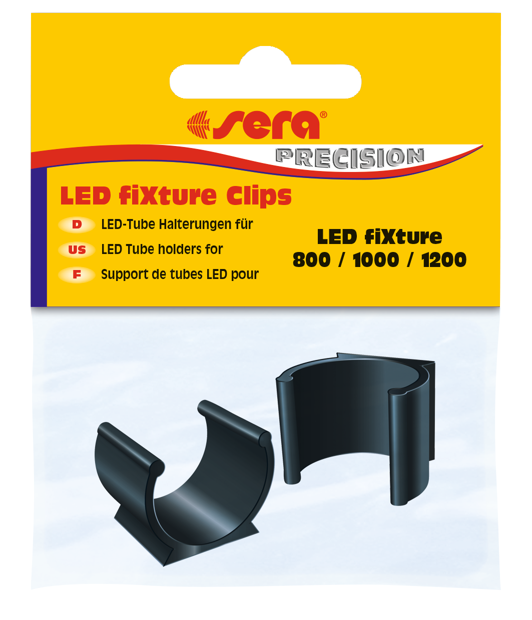 Embalagem com dois sera LED fiXture Clips