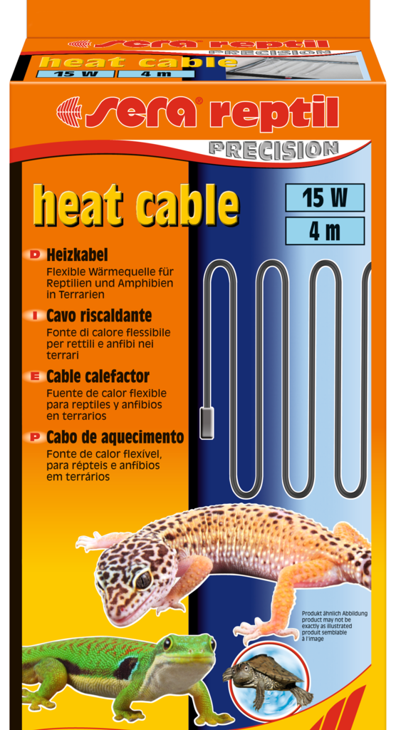 Embalagem sera reptil heat cable de 4 m e 15 W, referência 32008