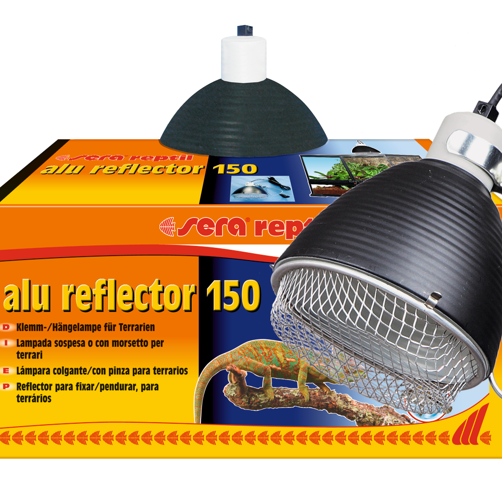 Embalagem e refletor sera reptil alu reflector 150, referência 32014