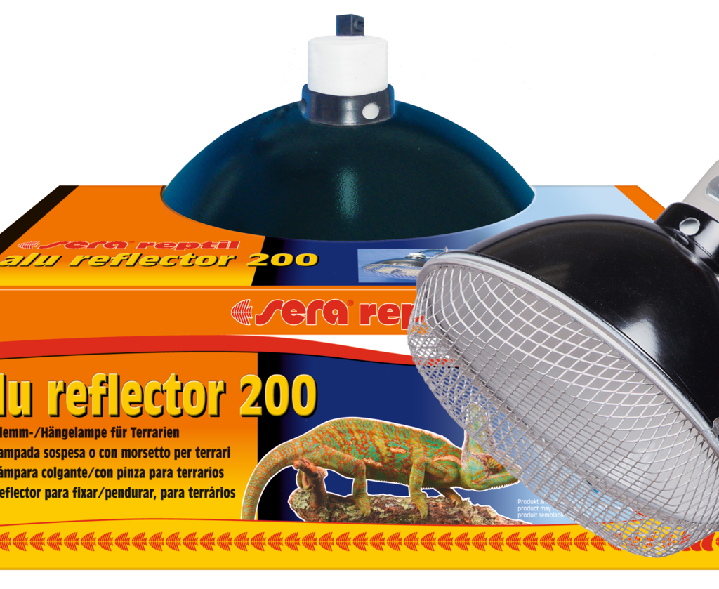 Embalagem e refletor sera reptil alu reflector 200, 20 cm, referência 32016