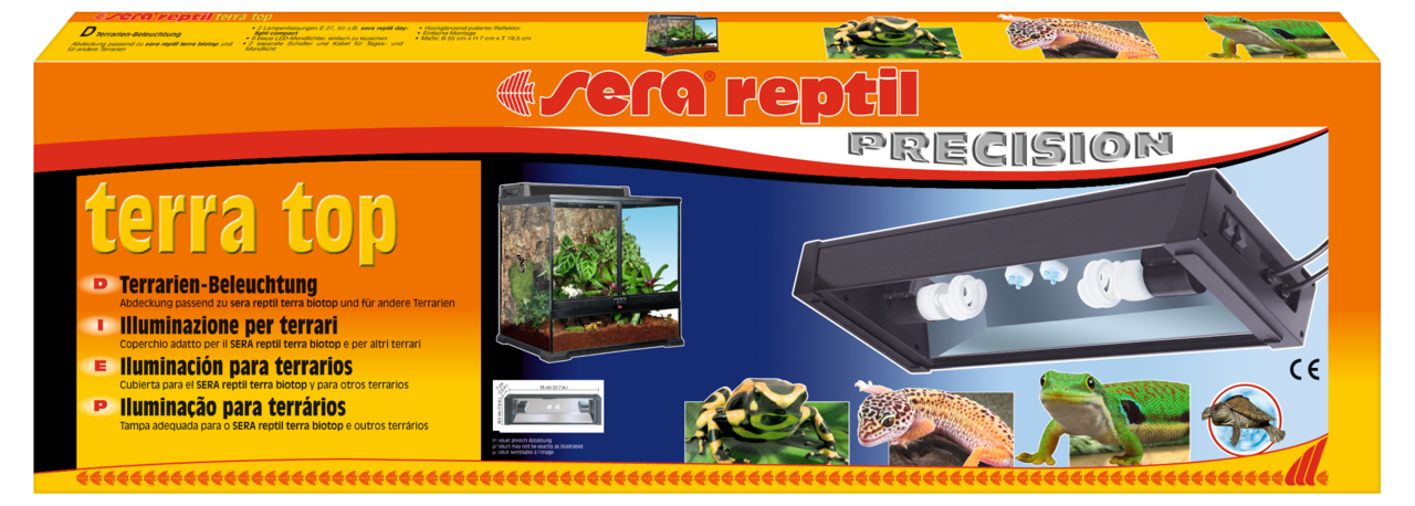 Embalagem da calha sera reptil terra top, referência 32028