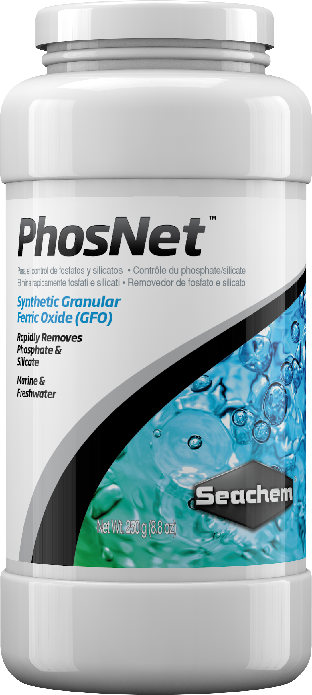 Embalagem Seachem PhosNet de 250 g