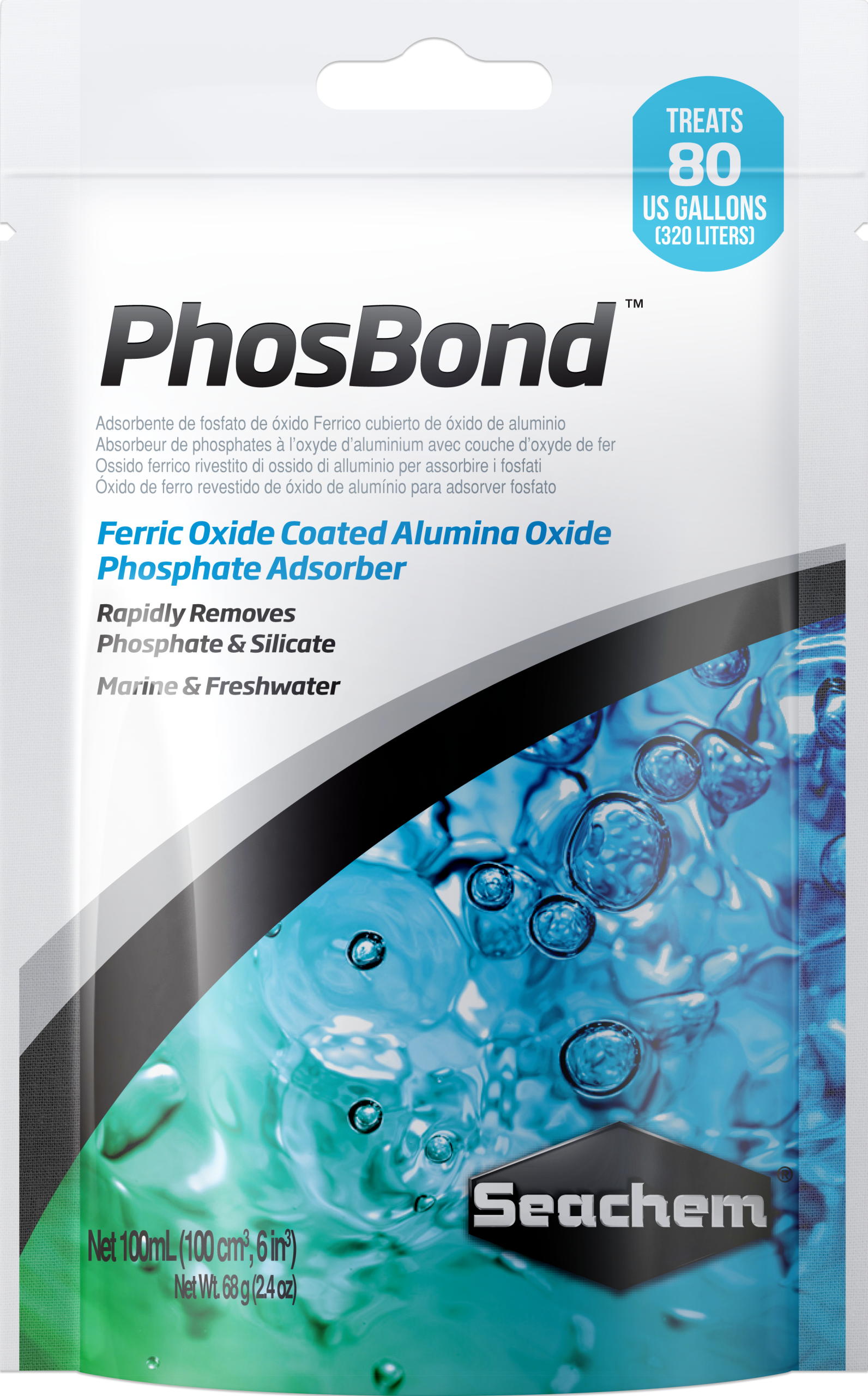 Embalagem Seachem PhosBond 100 ml