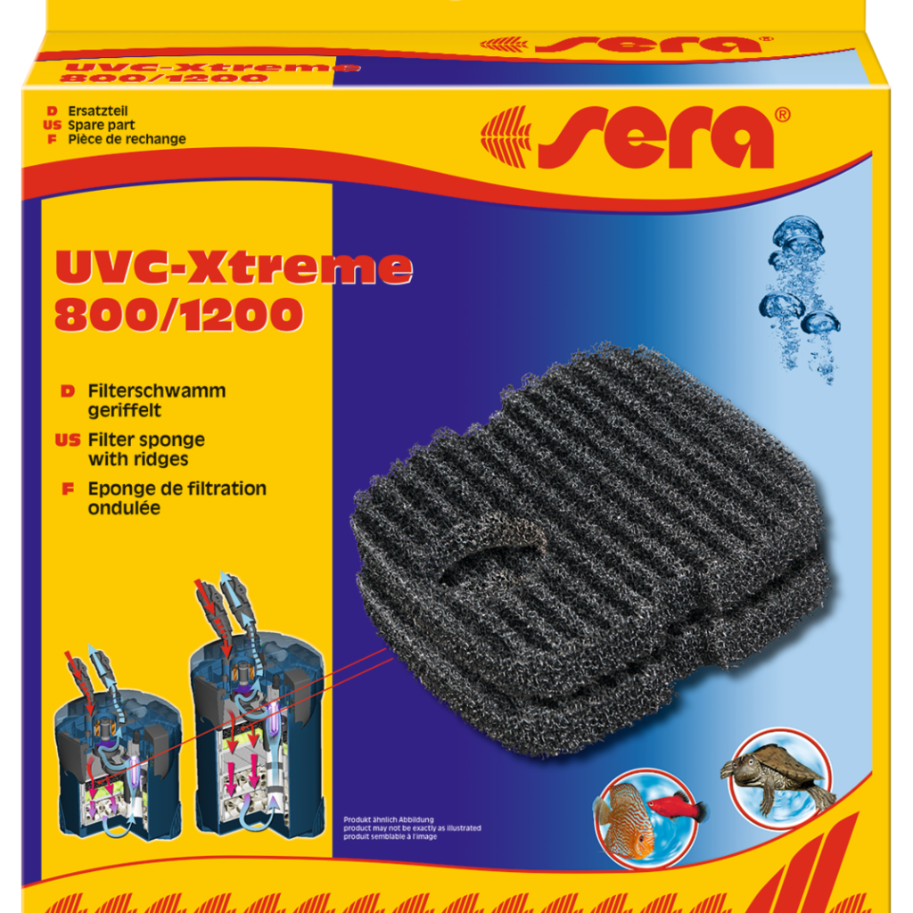 Embalagem sera com duas esponjas filtrantes onduladas para UVC-Xtreme 800 e 1200, referência 32201