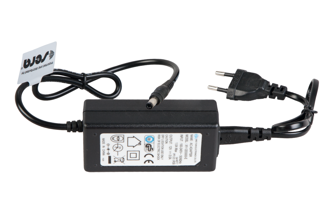 Fonte de alimentação Sera 31161, saída 12 V DC e 3 A