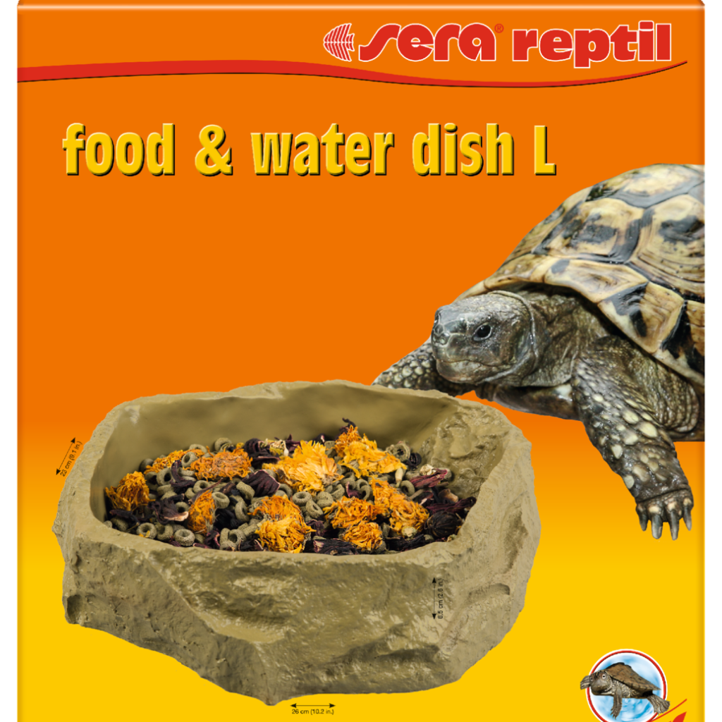 Embalagem sera reptil food/water dish L, 26 × 6,5 × 23 cm