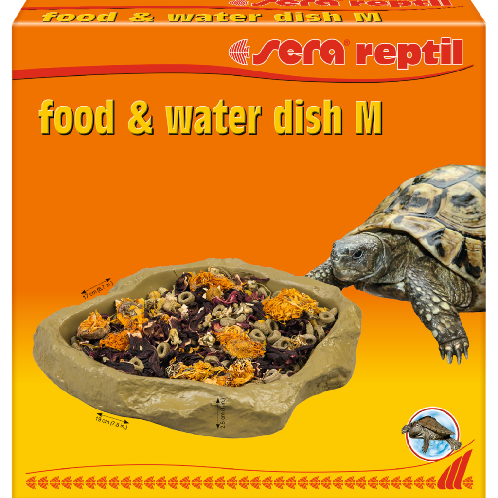 Embalagem sera reptil food/water dish M, 19 × 2,5 × 17 cm