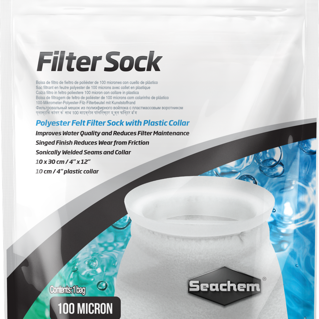 Embalagem Seachem Filter Sock 100 microns 10 × 30 cm