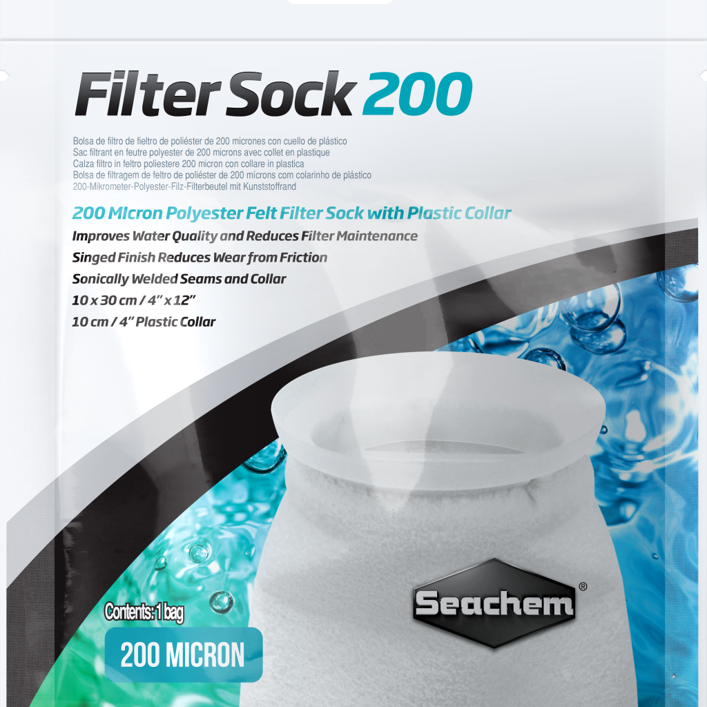 Embalagem Seachem Filter Sock 200 microns 10 × 30 cm
