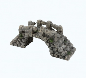 Decoração Aquatlantis Aqua Decor Stone Bridge em forma de ponte de pedra