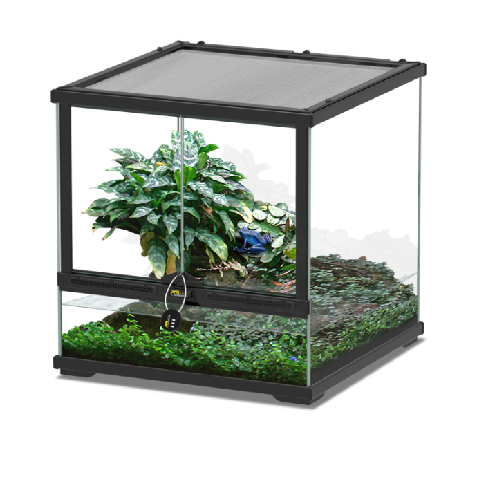 Aquaterrário Terratlantis Smart Line 45 × 45 × 45 cm preto, decoração ilustrativa