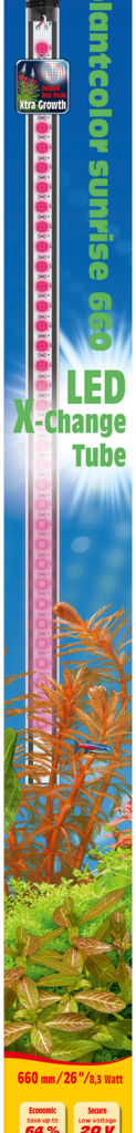 Embalagem sera LED X-Change Tube plantcolor sunrise 660 mm