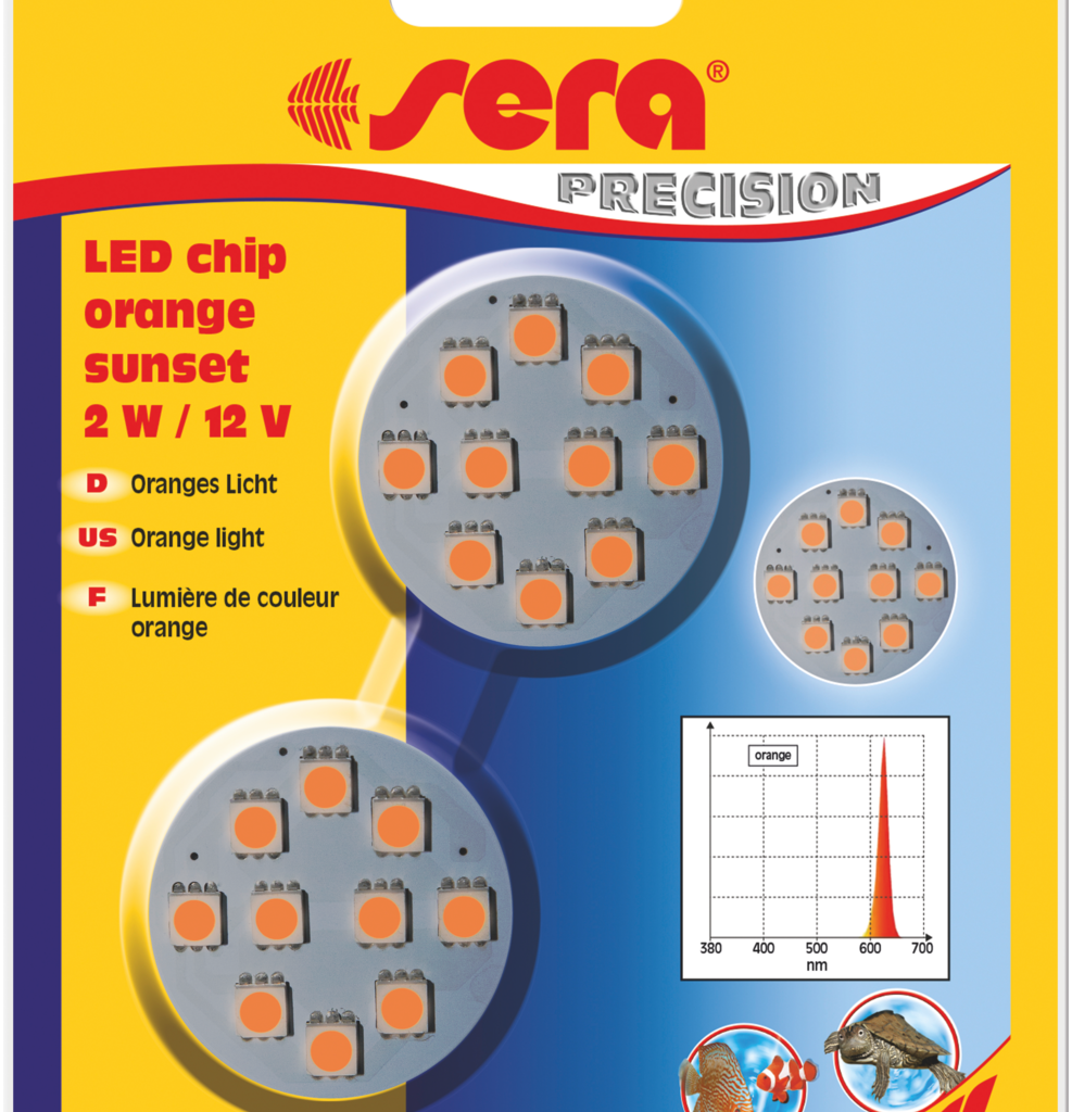 Embalagem Sera LED chip orange sunset, duas unidades, referência 31186