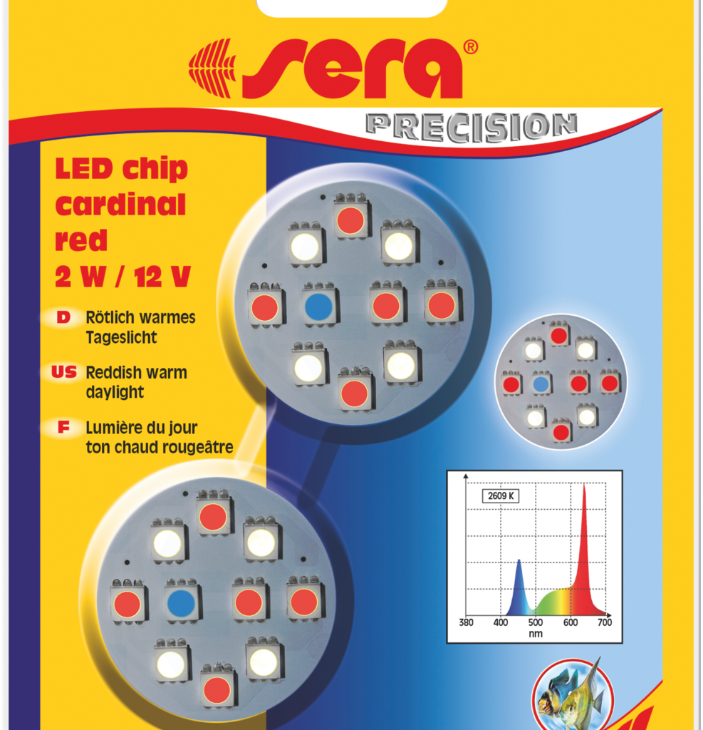 Embalagem Sera LED chip cardinal red, duas unidades, referência 31182