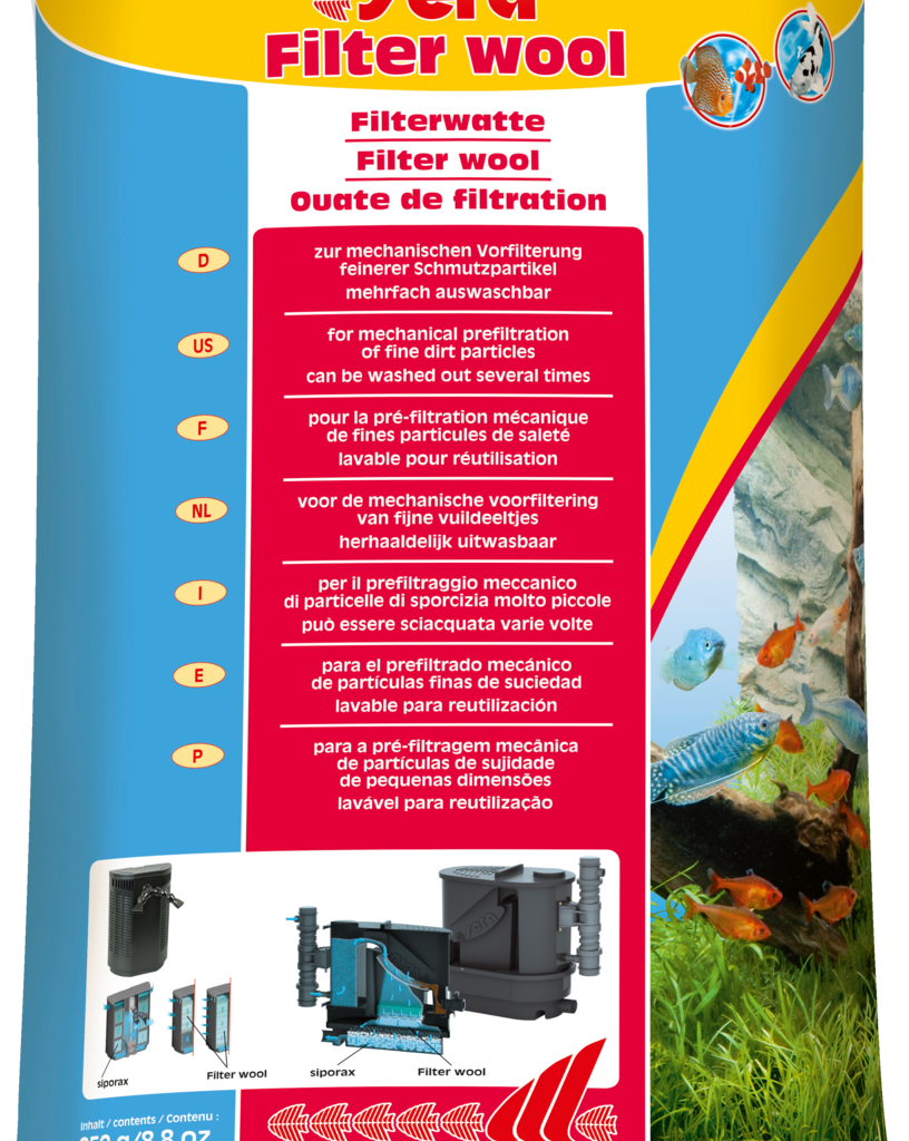 Embalagem sera filter wool 250 g, referência 08463
