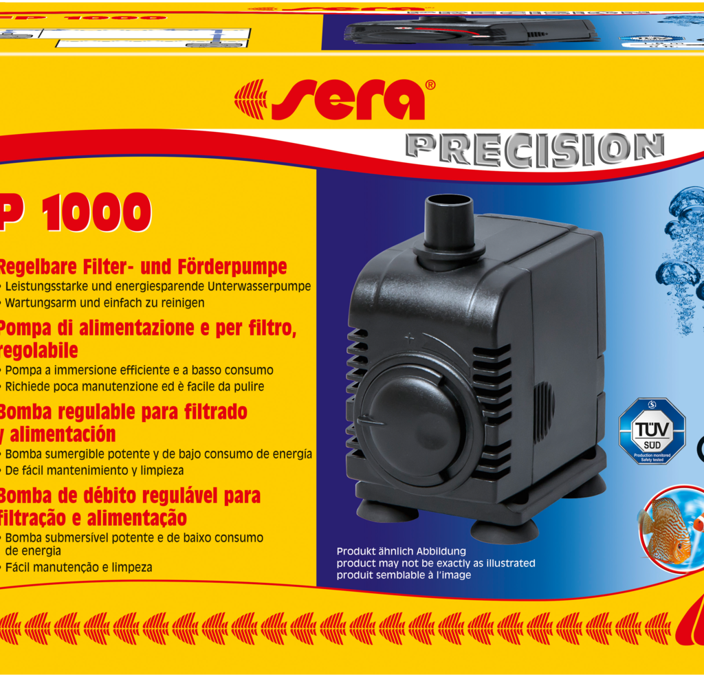 Embalagem da bomba SERA FP 1000, referência 30595