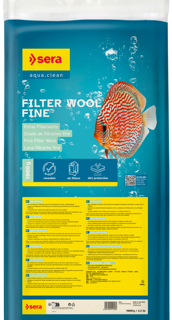 Embalagem sera Filter Wool Fine 1000 g
