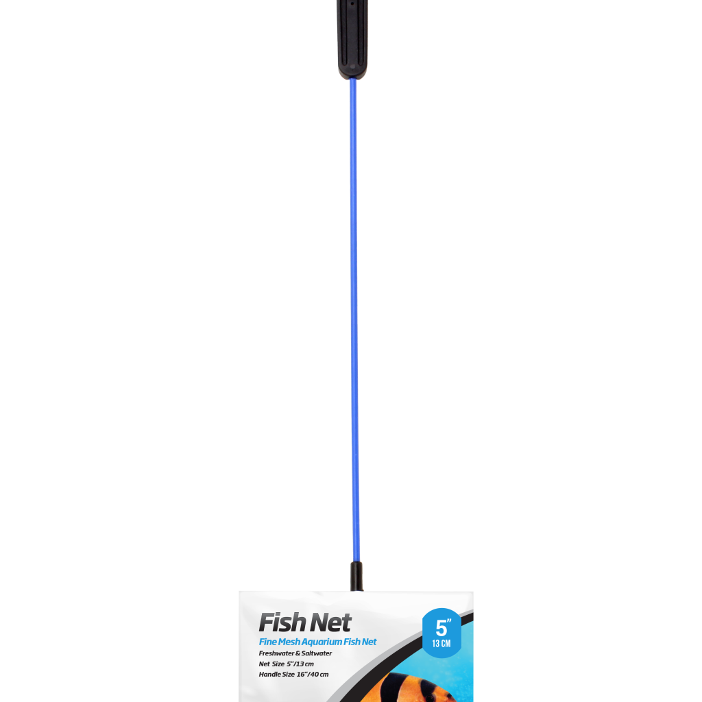Camaroeiro Seachem Fish Net 5 polegadas malha fina cabo comprido