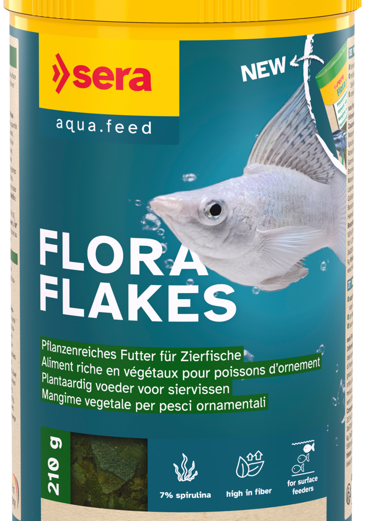 Embalagem sera Flora Flakes Nature 1.000 ml, 210 g, referência 32246
