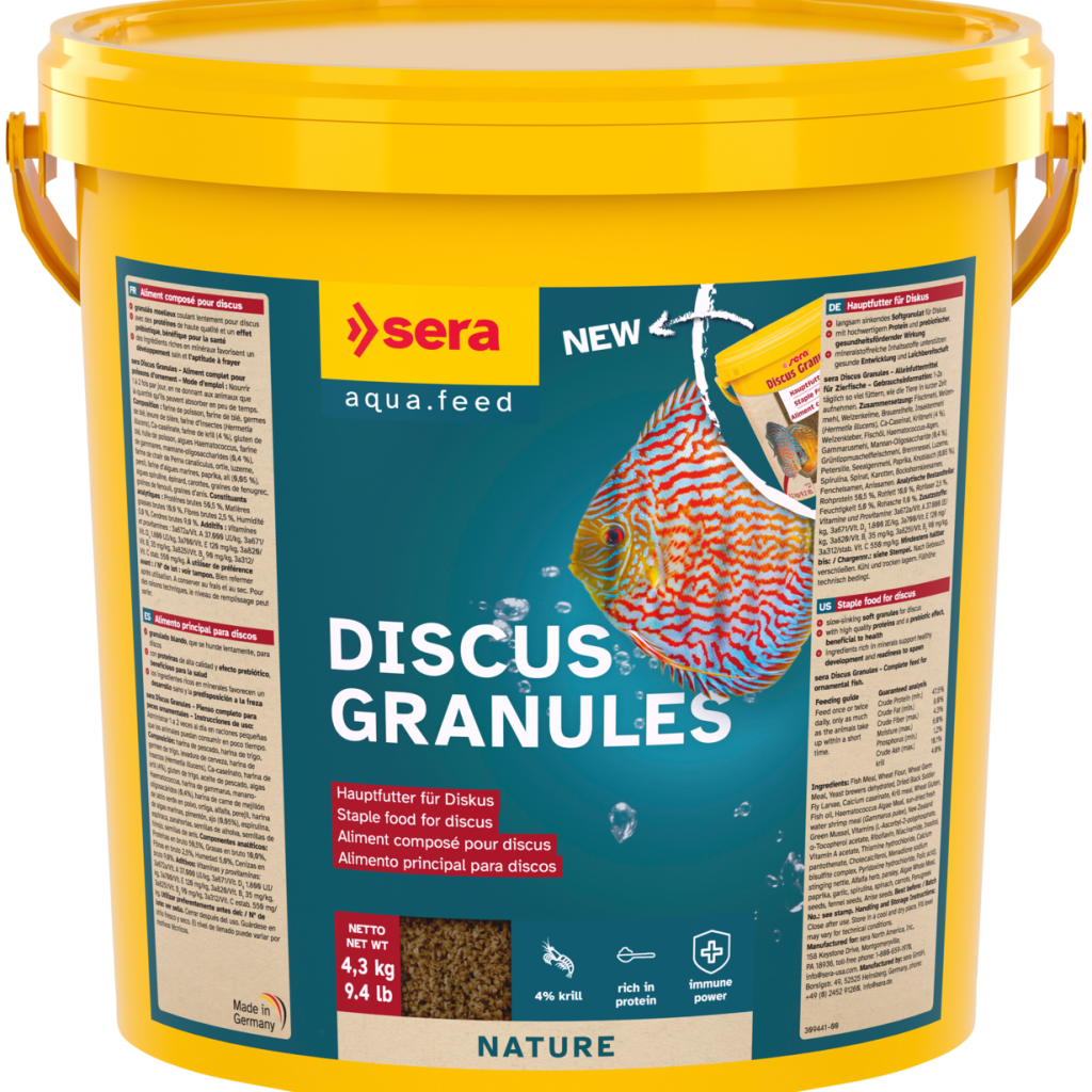 Balde sera Discus Granules de 10 litros e 4,3 kg