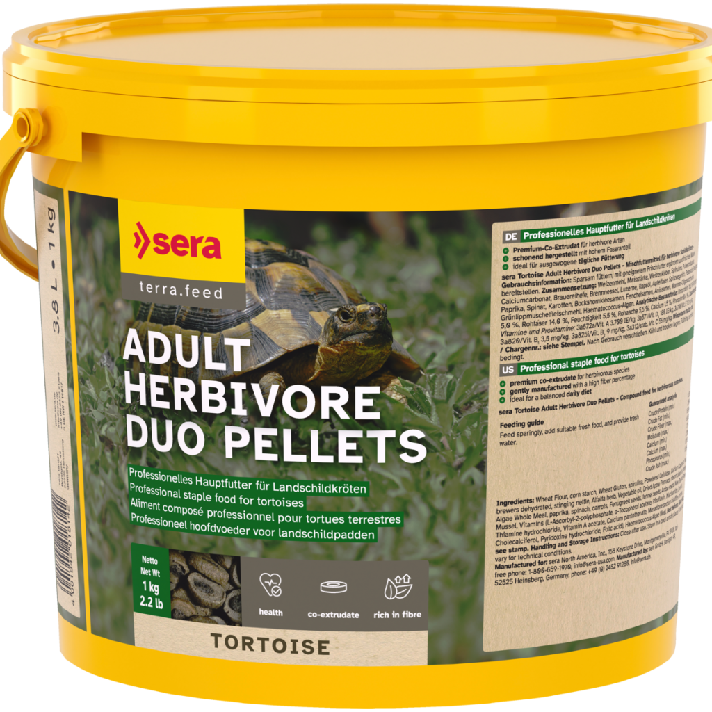 sera Herbivor Tortoise Adult Herbivore Duo Pellets 3,8 L 1 kg