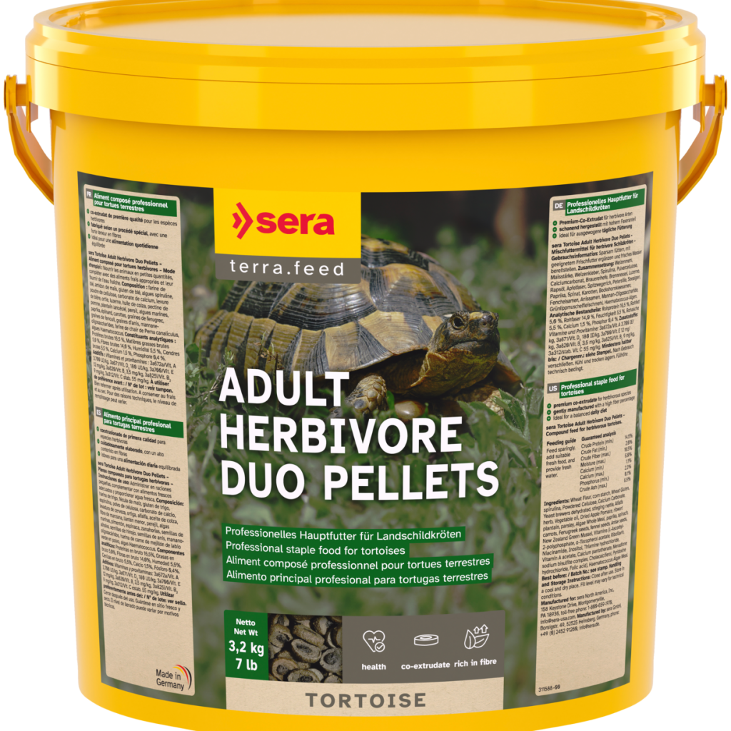 sera Herbivor Tortoise Adult Herbivore Duo Pellets 10 L 3,2 kg