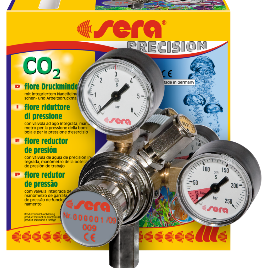 Redutor de pressão Sera flore CO2 para válvula externa, referência 08037