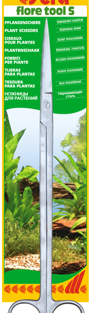 Tesoura de aço inoxidável Sera flore tool S de 26 cm