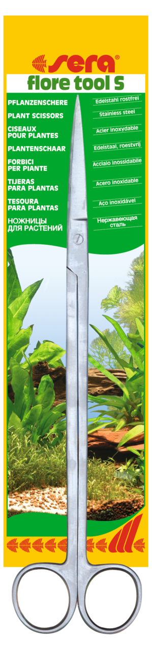 Tesoura de aço inoxidável Sera flore tool S de 26 cm