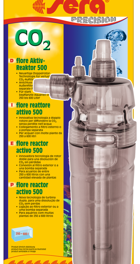 Embalagem Sera flore reator ativo CO2 500 para aquários de 250 a 600 litros