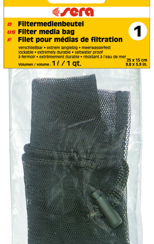 Saco sera para material filtrante tamanho 1, 25 por 15 cm, 1 litro