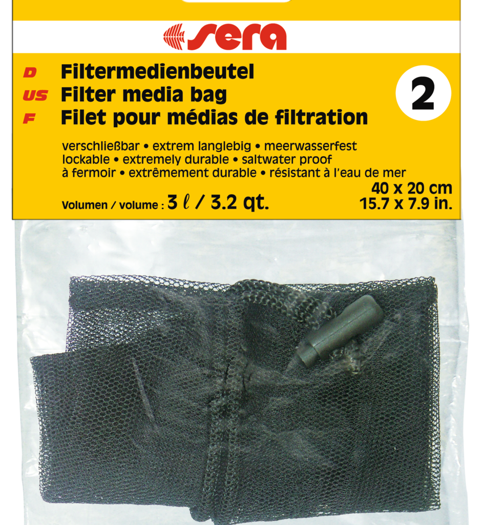 Saco sera para material filtrante tamanho 2, 40 por 20 cm, 3 litros