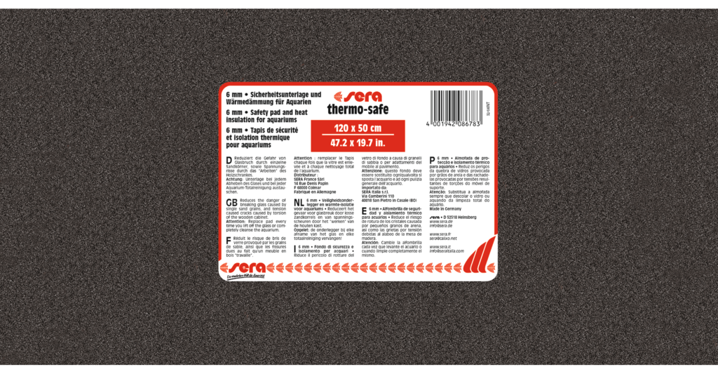 Base isolante sera thermo-safe 120 por 50 cm, 6 mm