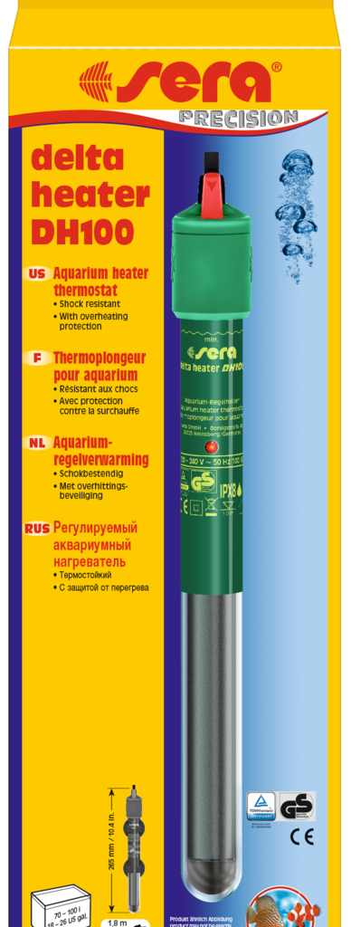 Embalagem do aquecedor sera delta heater DH100 de 100 W