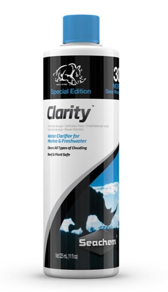 Embalagem Seachem Clarity Special Edition 325 ml, 30% de volume extra