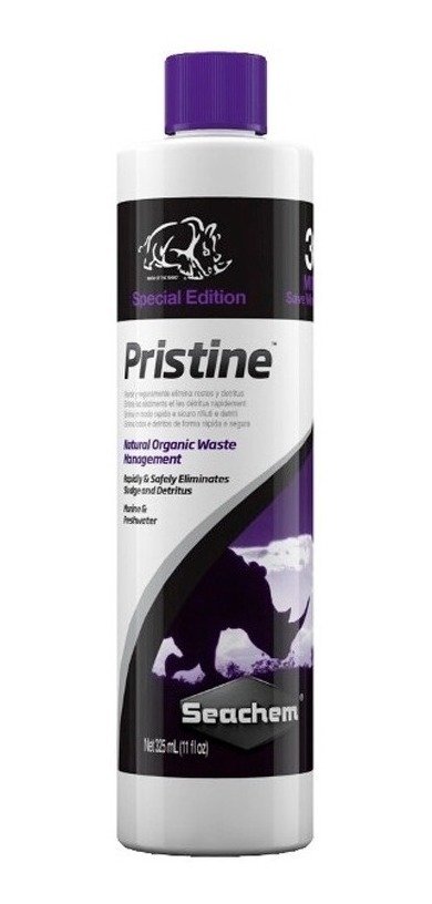 Embalagem Seachem Pristine de 325 ml, edição com volume adicional