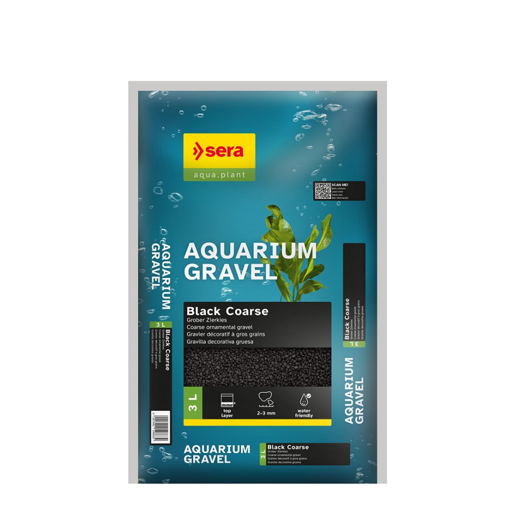 SERA Aquarium Gravel Black Coarse (3L)