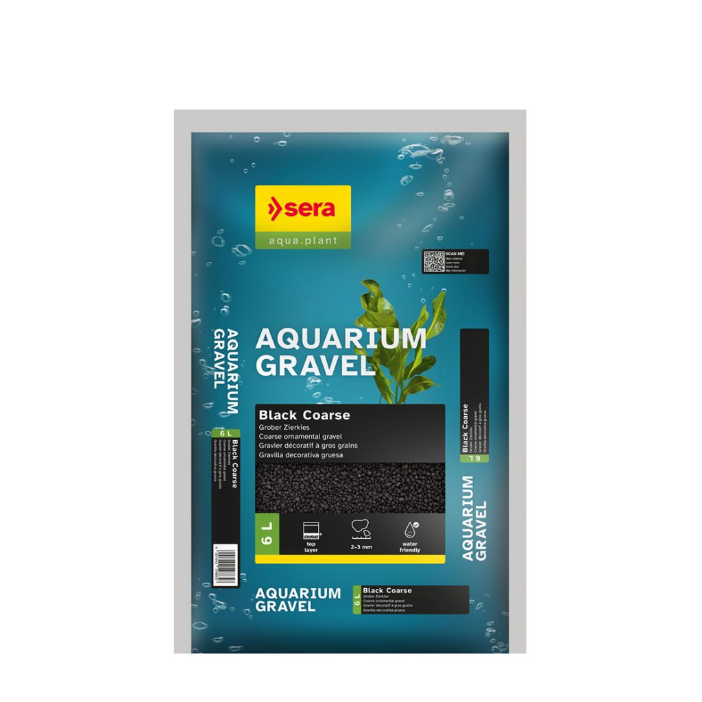 SERA Aquarium Gravel Black Coarse (6L)