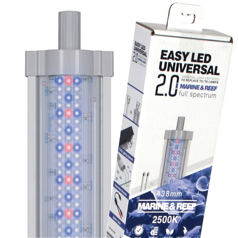 Aquatlantis EASY LED UNIVERSAL 2.0 Marine & Reef com embalagem de 438 mm