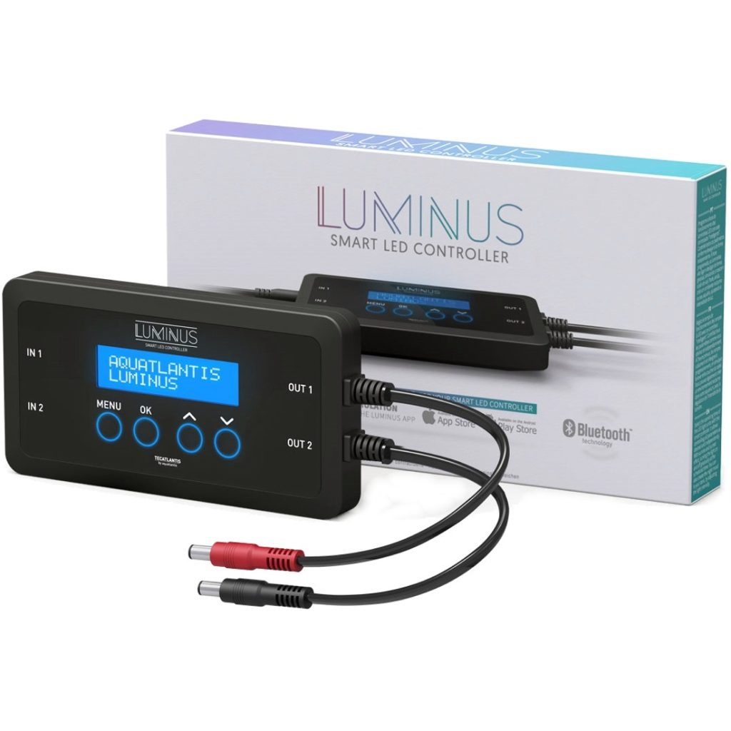 Aquatlantis Luminus Smart LED Controller com cabos e embalagem