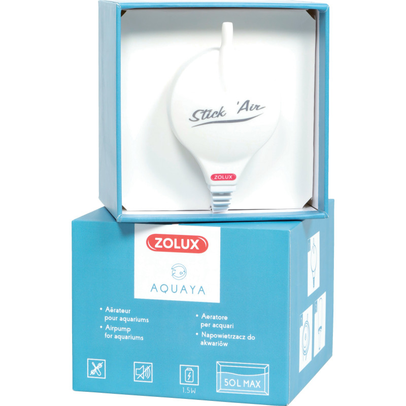 Embalagem da bomba de ar Zolux Aquaya StickAir branca 320758