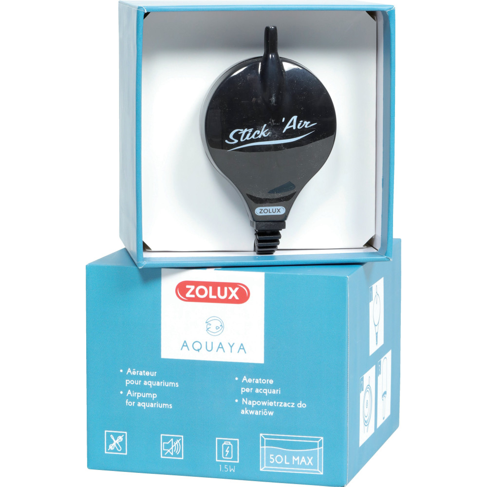 Embalagem da bomba de ar Zolux Aquaya StickAir preta 320759
