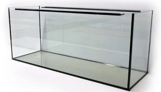 Aquário Aquatlantis 80 x 40 x 40 cm com silicone preto e travamentos