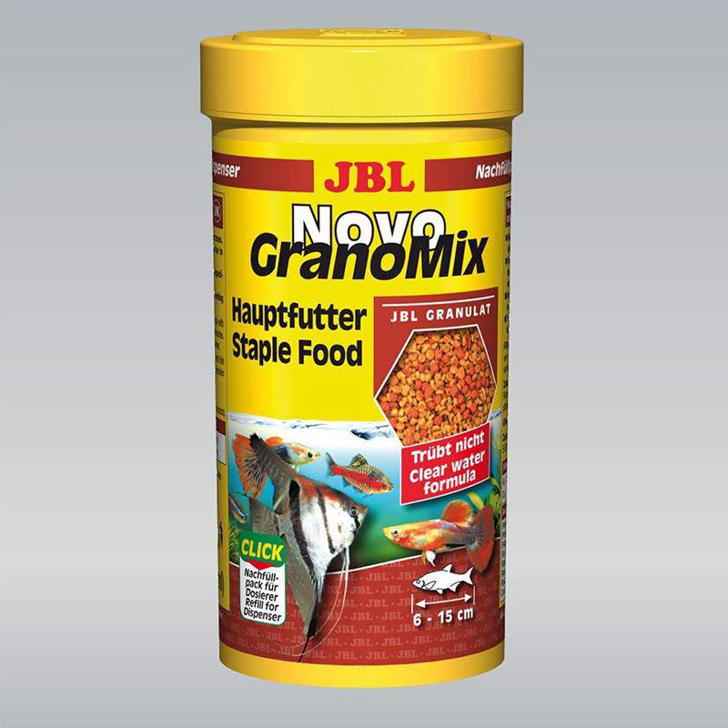 Embalagem JBL NovoGranoMix REFILL 250 ml sem tampa doseadora CLICK