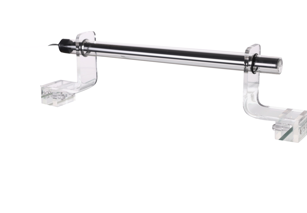 sera Scaper Cube Tube Holder 32761 com suportes transparentes e um tubo LED daylight sunrise 360