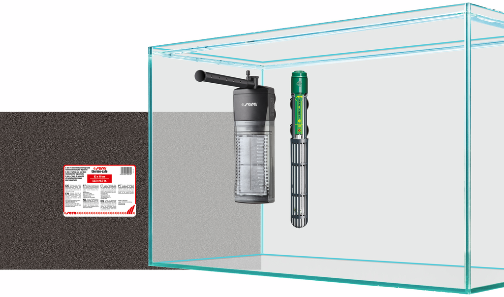 Aquário sera AquaTank de 160 litros com filtro X-Edge 700, termóstato e base thermo-safe