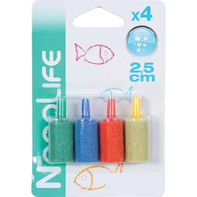 Embalagem Zolux NanoLife com quatro difusores de ar cilíndricos de 2,5 cm